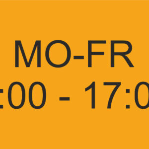 Öffnungszeitensticker magnetisch (Mo-Fr 8-17)