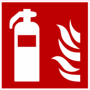 Feuerlöscher - nachleuchtendes Schild